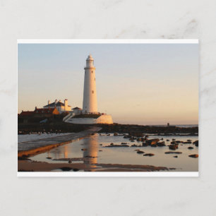 WHITLEY BAY LIGHTHOUSE BRIEFKAART