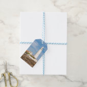 Whitley Bay lighthouse Cadeaulabel (Met Touw)