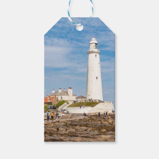 Whitley Bay lighthouse Cadeaulabel (Voorkant)
