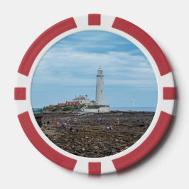 Whitley Bay lighthouse  Poker Chips