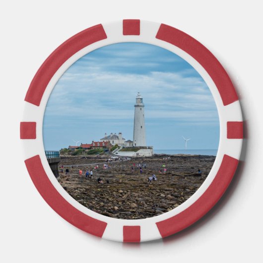 Whitley Bay lighthouse  Poker Chips (Voorkant)