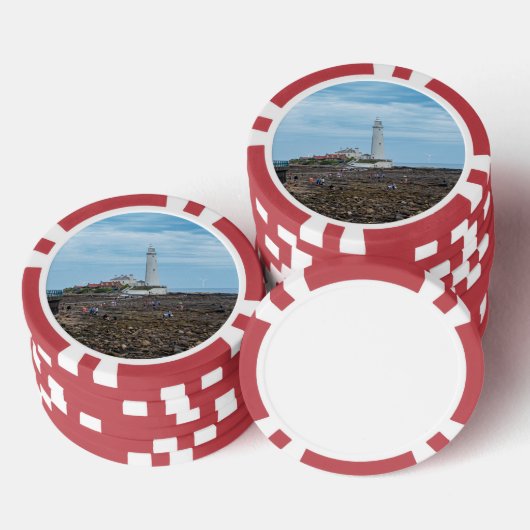 Whitley Bay lighthouse  Poker Chips (Opstapeling)