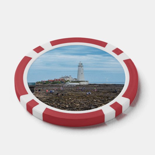 Whitley Bay lighthouse  Poker Chips (Enkel)