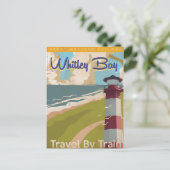 Whitley Bay, North Tyneside Oude Reisposter Briefkaart (Staand voorkant)