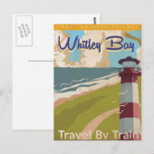 Whitley Bay, North Tyneside Oude Reisposter Briefkaart (Voorkant / Achterkant)