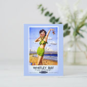 Whitley Bay Vintage Ad Briefkaart (Staand voorkant)