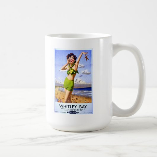 Whitley Bay Vintage Ad Koffiemok (Rechts)
