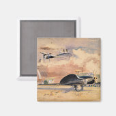 Whitley Bombers Sunning, kunstwerk van Paul Nash Magneet (Voorkant / Achterkant)
