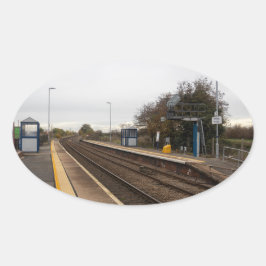 Whitley Bridge Railway Station Ovale Sticker