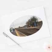 Whitley Bridge Railway Station Ovale Sticker (Envelop)