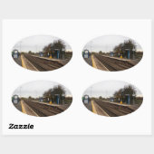 Whitley Bridge Railway Station Ovale Sticker (Vel)