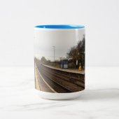 Whitley Bridge Railway Station Tweekleurige Koffiemok (Center)