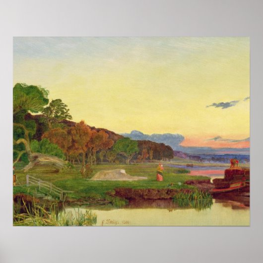 Whitlingham, Norfolk, 1860 (olie op doek) Poster (Voorkant)