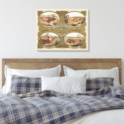 Whitman & Barnes Manufacturing Company. Canvas Afdruk (Insitu (Slaapkamer))