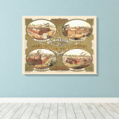 Whitman & Barnes Manufacturing Company. Canvas Afdruk (Insitu (Houten vloer))