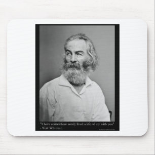 Whitman Leven Van Vreugde Liefde Citaat Cadeaus T- Muismat