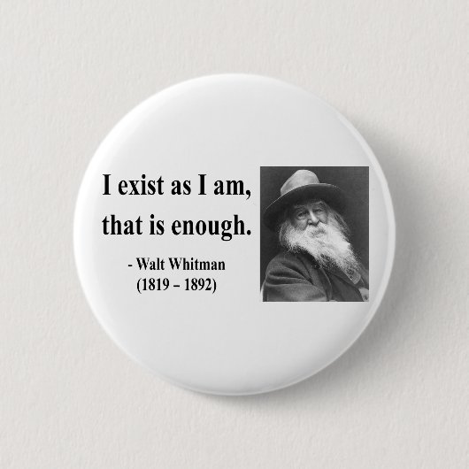 Whitman Quote 3b Ronde Button 5,7 Cm (Voorkant)