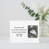 Whitman Quote 6b Briefkaart (Staand voorkant)