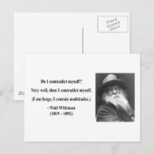 Whitman Quote 6b Briefkaart (Voorkant / Achterkant)