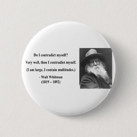Whitman Quote 6b Ronde Button 5,7 Cm (Voorkant)