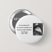 Whitman Quote 6b Ronde Button 5,7 Cm (Voorkant /achterkant)