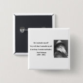 Whitman Quote 6b Vierkante Button 5,1 Cm (Voorkant /achterkant)