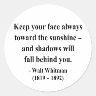 Whitman Quote 7a Ronde Sticker