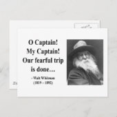 Whitman Quote 8b Briefkaart (Voorkant / Achterkant)