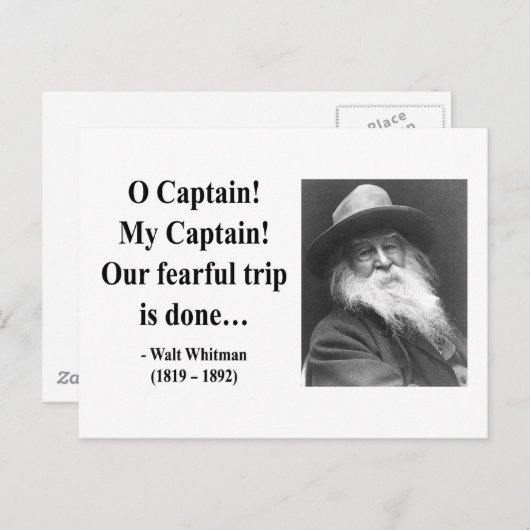 Whitman Quote 8b Briefkaart (Voorkant / Achterkant)