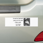 Whitman Quote 9b Bumpersticker (Op auto)