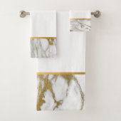 WHITMARBLE GOLD BATHROOM TOWEL SET BAD HANDDOEK (Insitu)