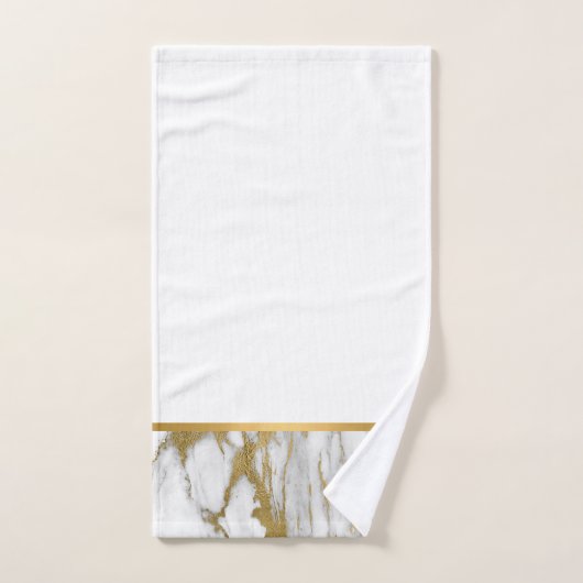 WHITMARBLE GOLD BATHROOM TOWEL SET BAD HANDDOEK (Handdoek)
