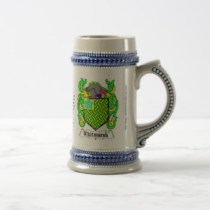 Whitmarsh Family Crest Ceramic Stein Bierpul