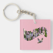 Whitney, Floral Damas Name Logo, Sleutelhanger (voorkant)