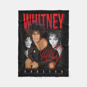 Whitney Houston Retro Fotocollage Fleece Deken