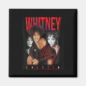 Whitney Houston Retro Fotocollage Magneet (Voorkant)