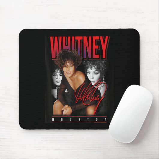 Whitney Houston Retro Fotocollage Muismat (Met muis)