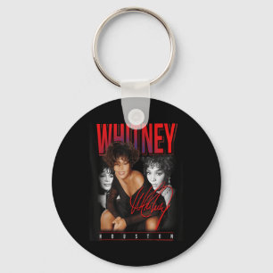 Whitney Houston Retro Fotocollage Sleutelhanger