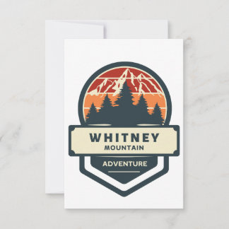 Whitney mountain peak climbing and hiking bedankkaart