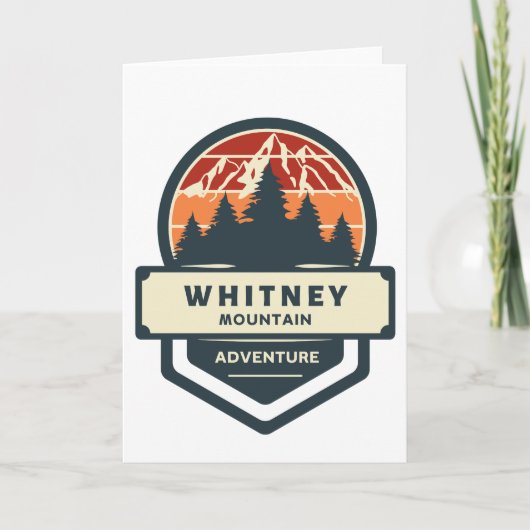 Whitney mountain peak climbing and hiking kaart (Voorkant)