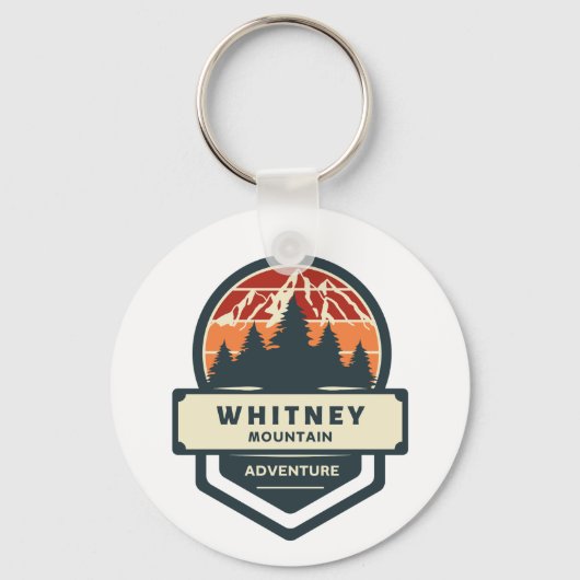 Whitney mountain peak climbing and hiking sleutelhanger (Voorkant)