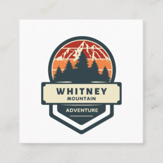 Whitney mountain peak climbing and hiking vierkante visitekaartje