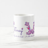 Whitney-naam die decoratieve W-monogram-mok beteke Koffiemok (Center)