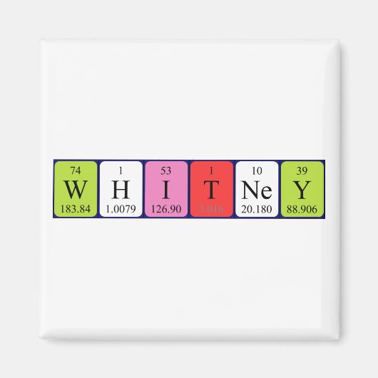 Whitney periodieke lijstnaam magnenet magneet (Voorkant)