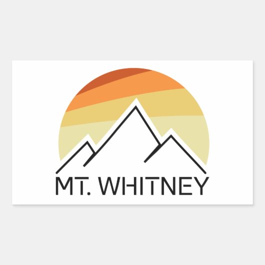 Whitney Retro Rechthoekige Sticker (Voorkant)