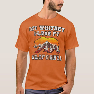 Whitney-vlag geïnspireerd Beer Mt Whitney monteren T-shirt