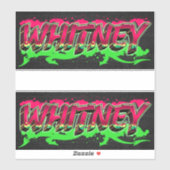 Whitney Vorname Name Graffiti Aufkleber Sticker (Vel)