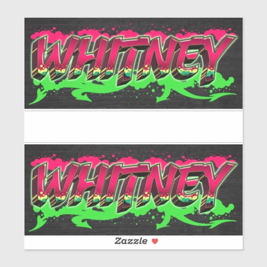 Whitney Vorname Name Graffiti Aufkleber Sticker (Vel)