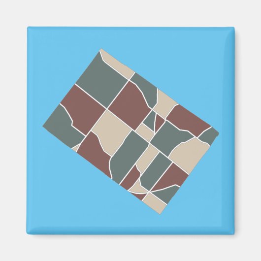 Whitpain Township Kaart Magnet (Voorkant)