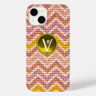 WHITPINK GEEL MOSAIC CHEVRONS GEM MONOGRAM Case-Mate iPhone CASE